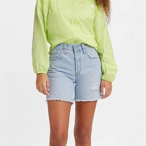 Levi 501 Original High Rise Mid Thigh Shorts